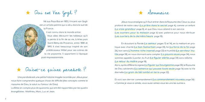 Paraboles de la Bible avec l'artiste Van Gogh