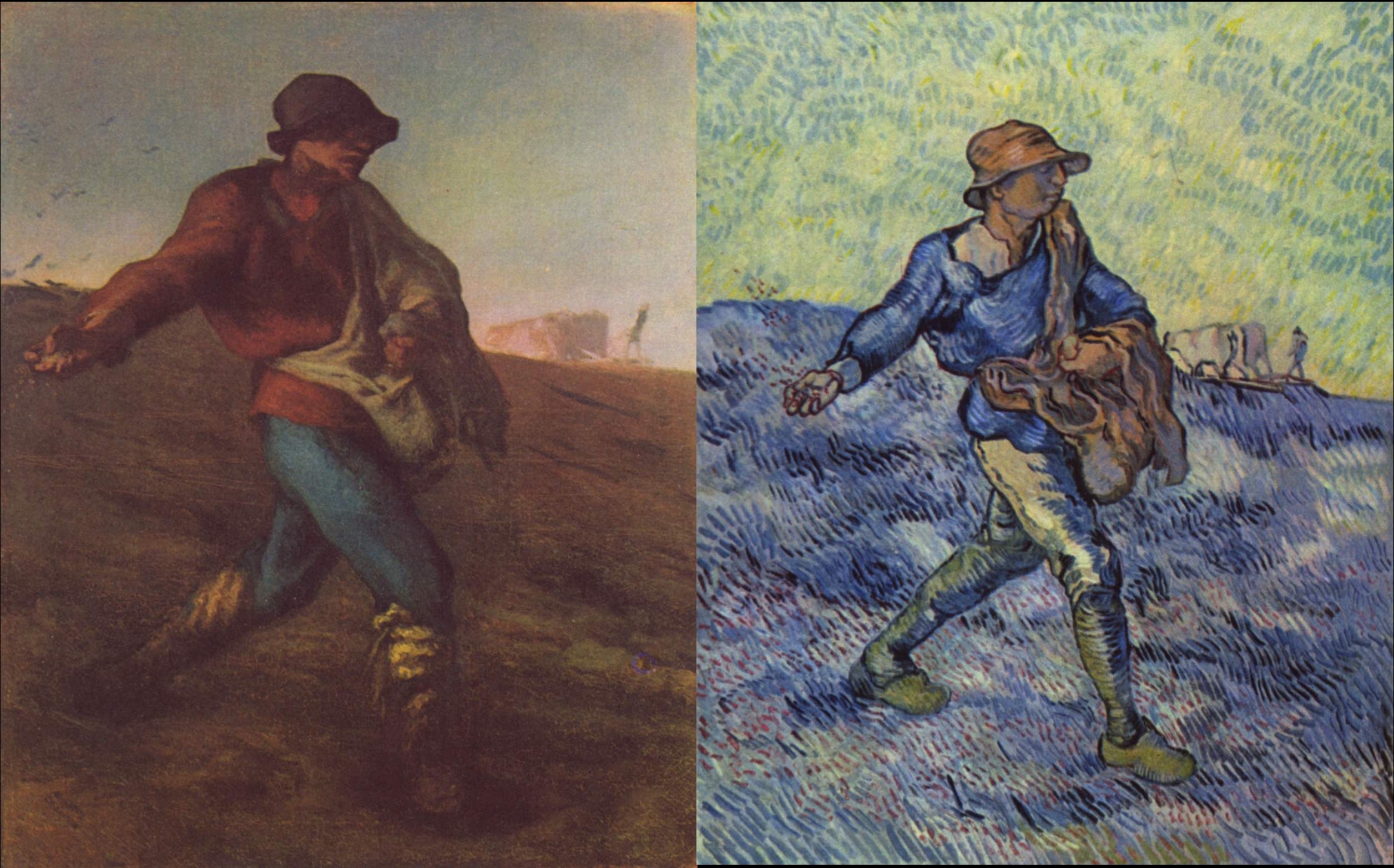 Le semeur (Millet) / Le semeur d'après Millet (Van Gogh)